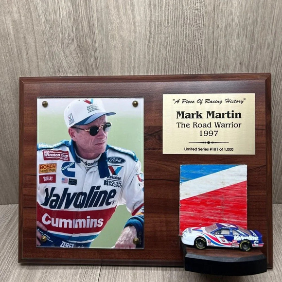 TELSTARR Mark Martin 1997 The Road Warrior Plaque NASCAR Racing 181 of 1000 - Picture 3 of 9